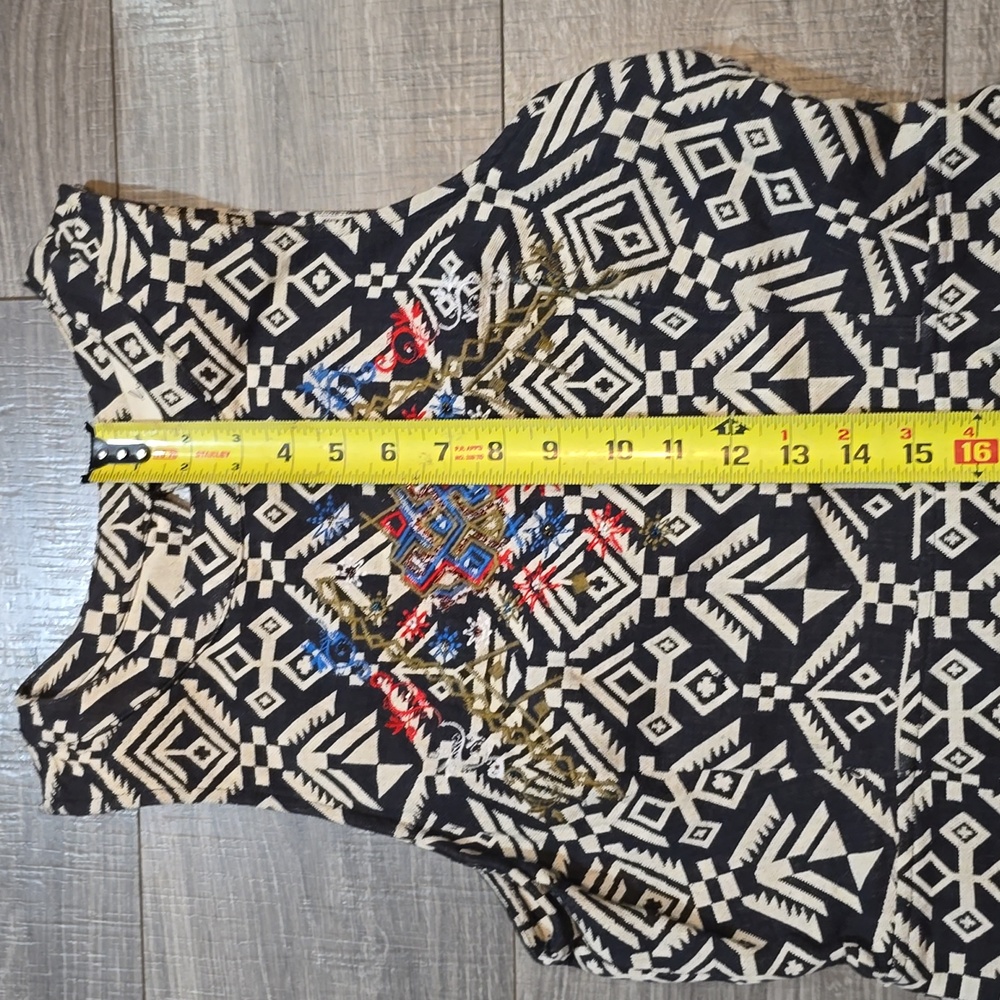 Luster Tribal Print Sleeveless Mini Dress. Size L. - Picture 13 of 16